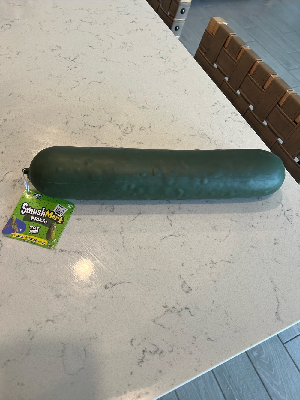 NWT SmushMart Pickle Squishy - Green